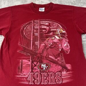 Vintage San Francisco 49ers Shirt Mens Large Red NFL Football Pro Player 90s